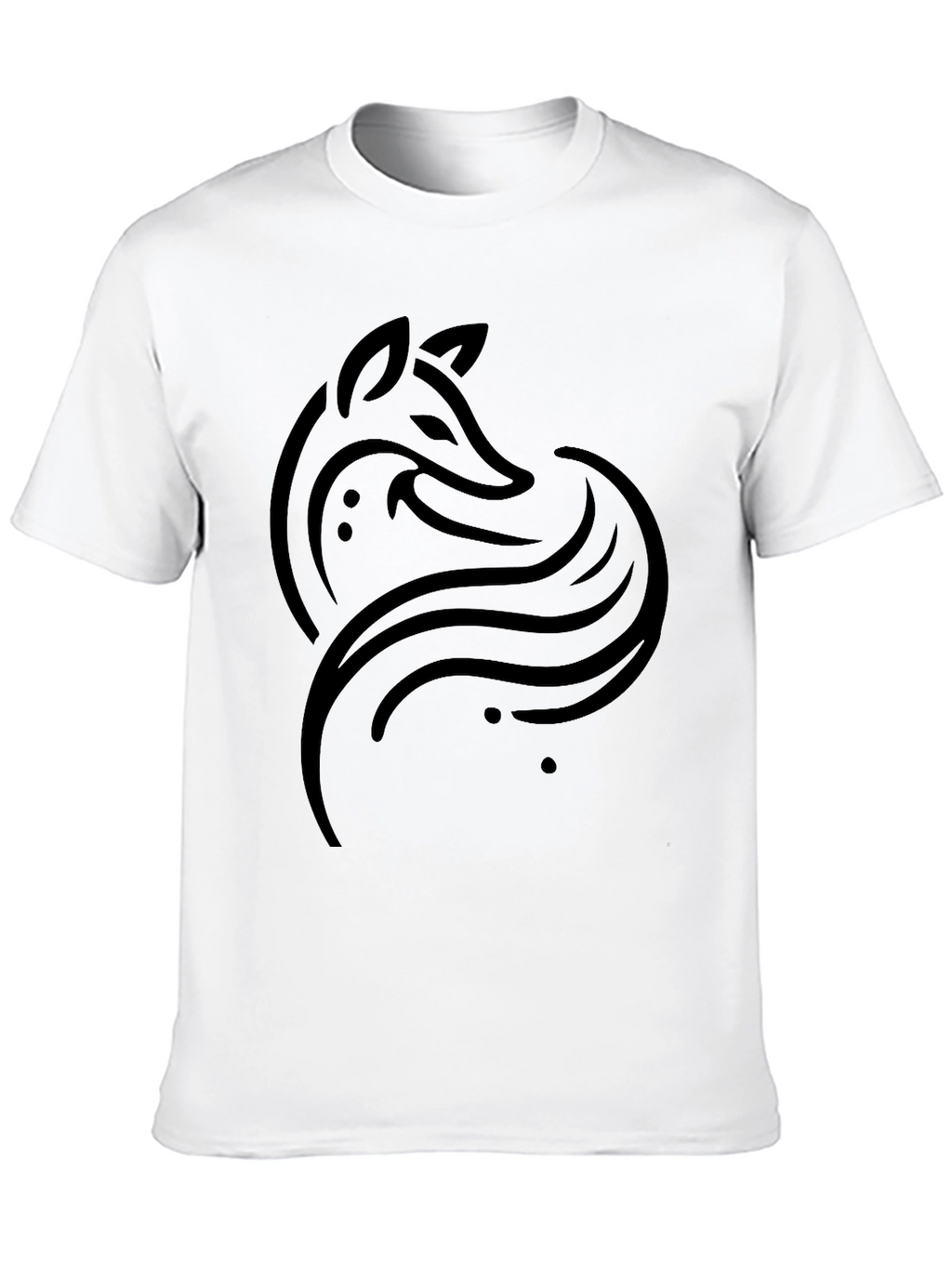 Fox Graphic Print Black T-Shirt