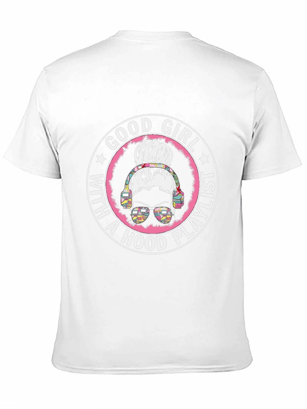 Good Girl with Hood Playlist Black T-Shirt