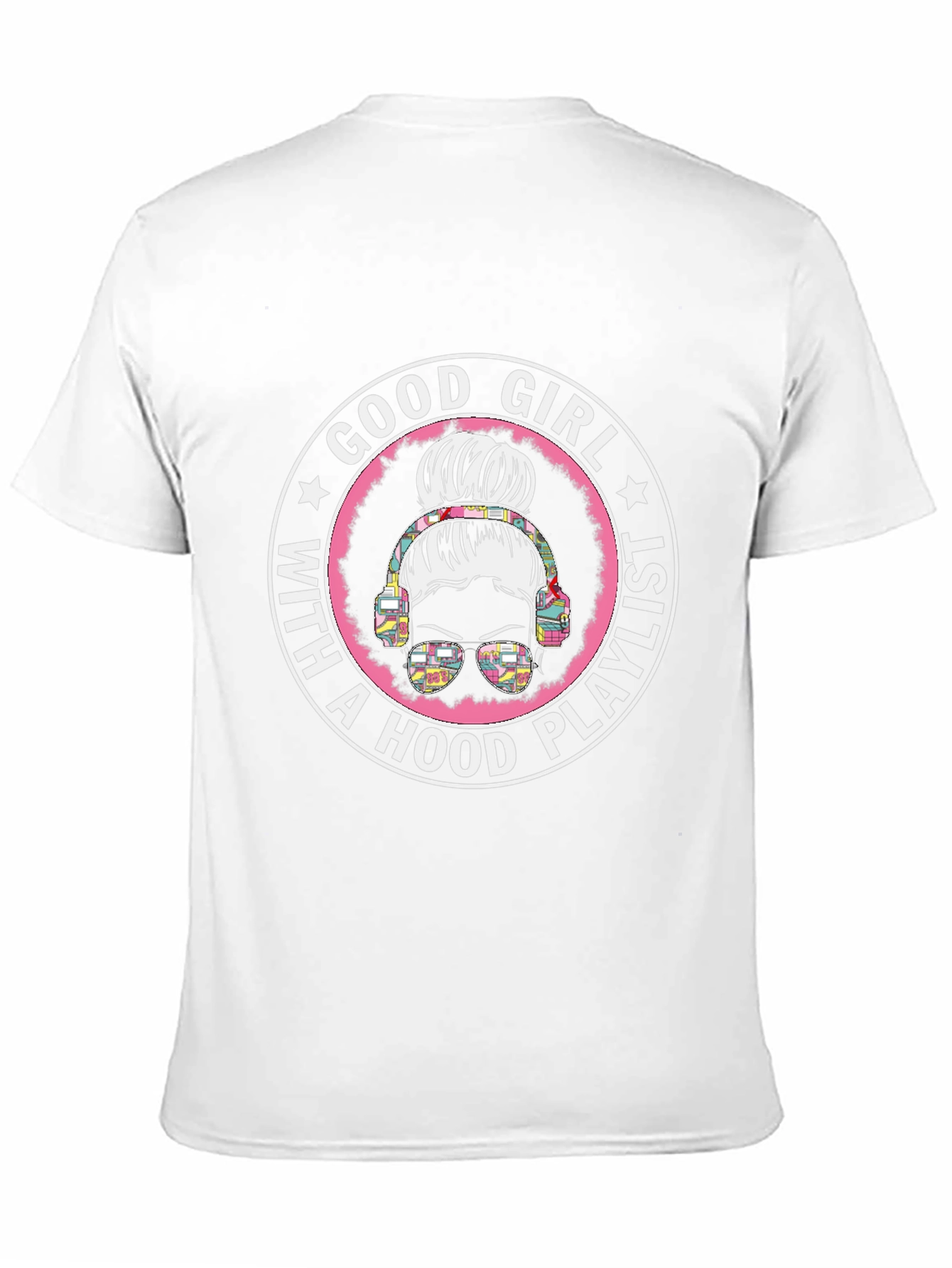 Good Girl with Hood Playlist Black T-Shirt