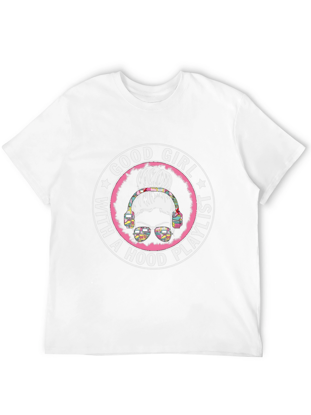 Good Girl with Hood Playlist Black T-Shirt