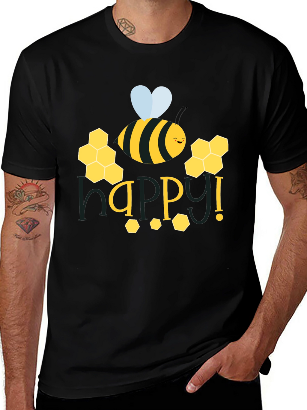 Happy Bee Graphic T-Shirt