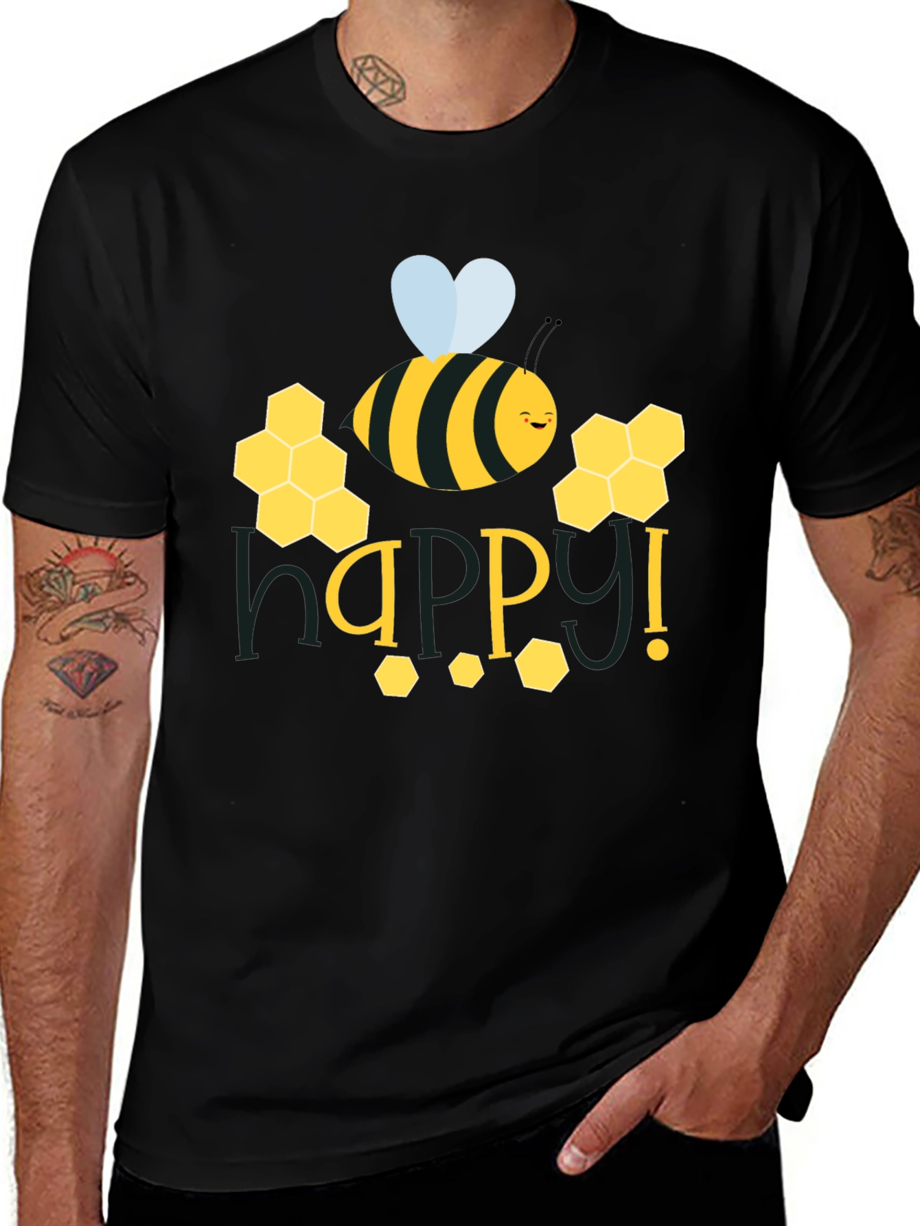 Happy Bee Graphic T-Shirt