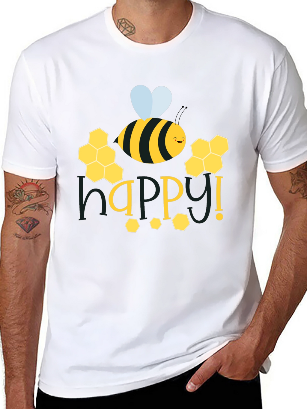 Happy Bee Graphic T-Shirt