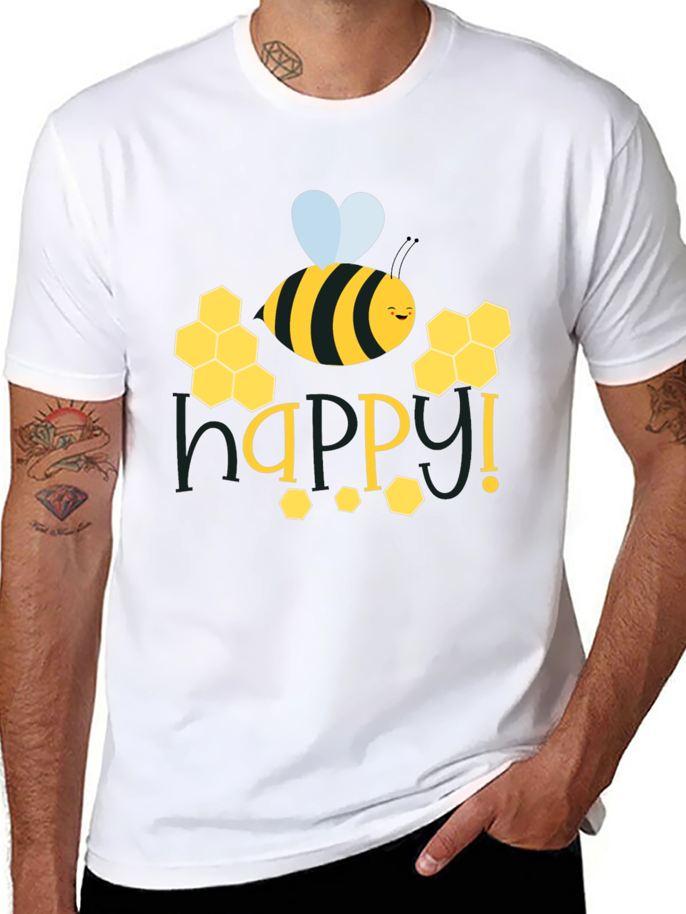 Happy Bee Graphic T-Shirt