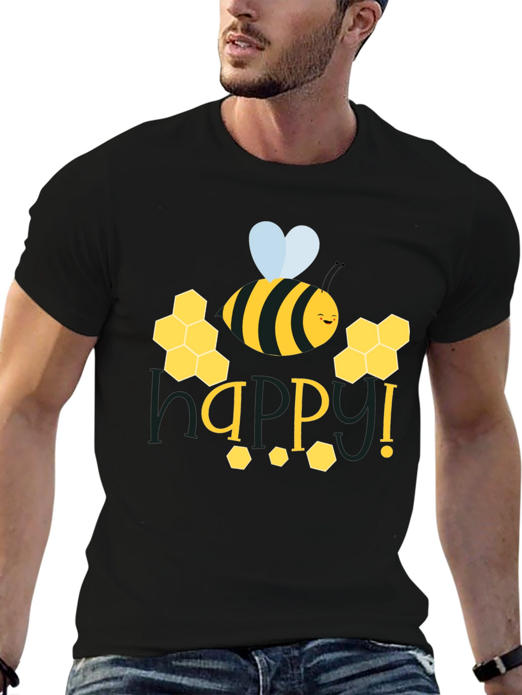Happy Bee Graphic T-Shirt