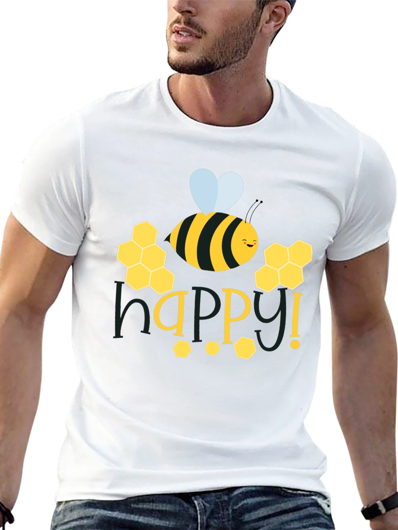 Happy Bee Graphic T-Shirt