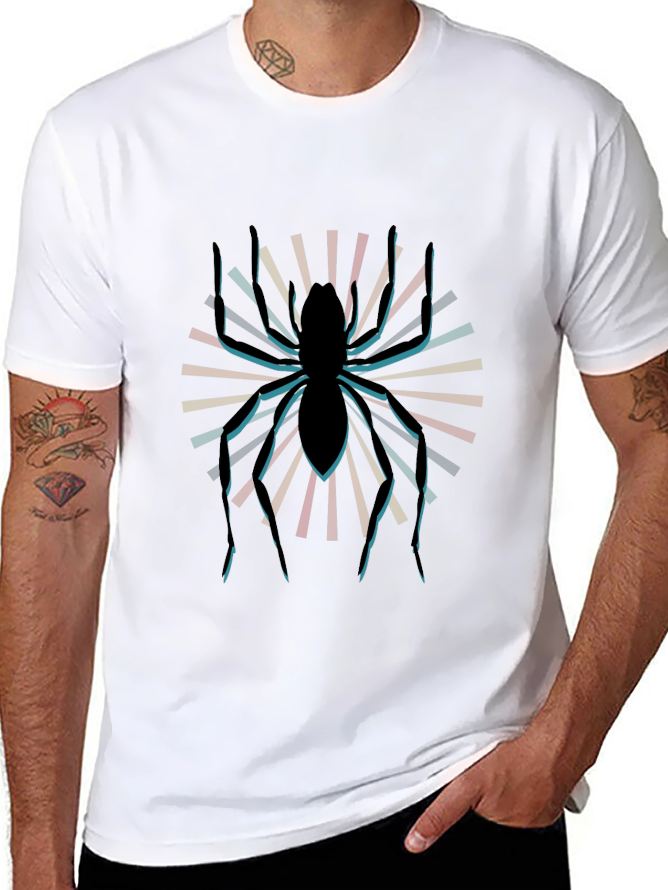 Spider Graphic Tee - Retro Style