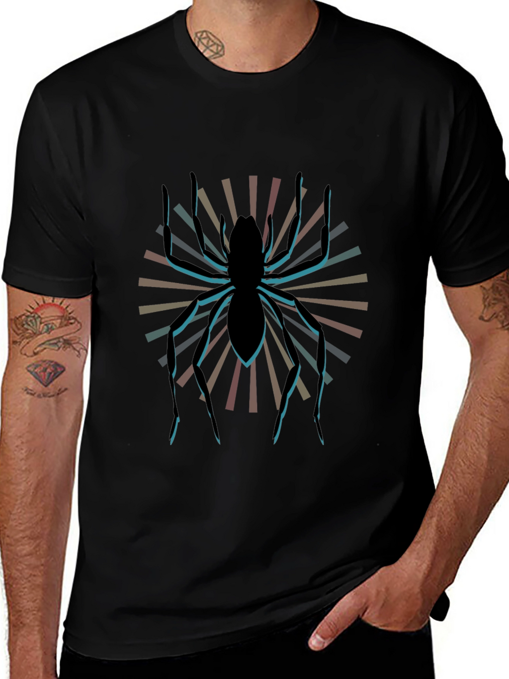 Spider Graphic Tee - Retro Style