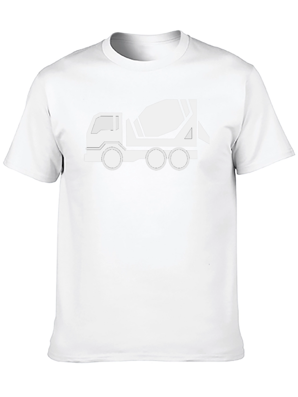 Black T-Shirt with Cement Truck Graphic