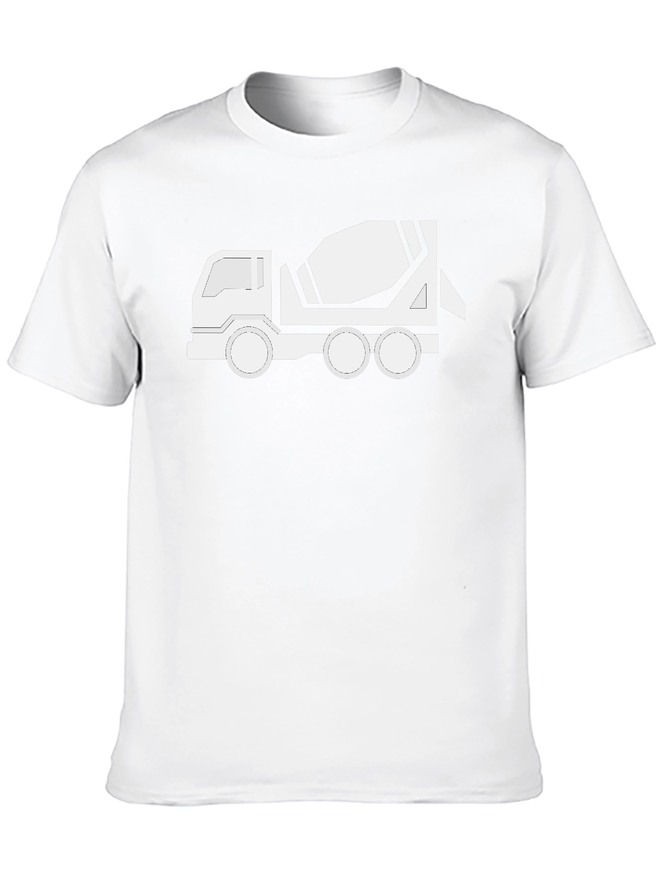 Black T-Shirt with Cement Truck Graphic