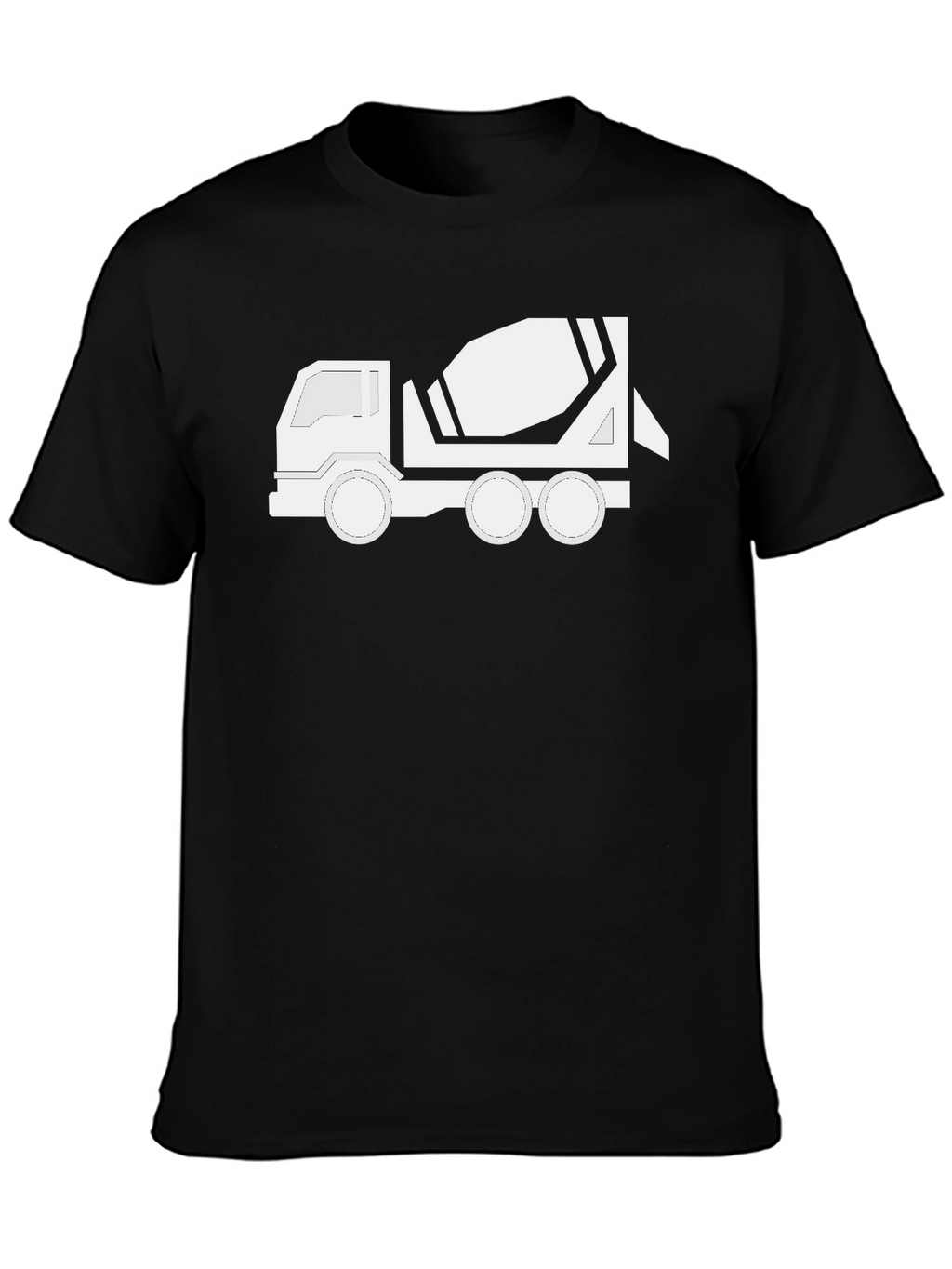 Black T-Shirt with Cement Truck Graphic