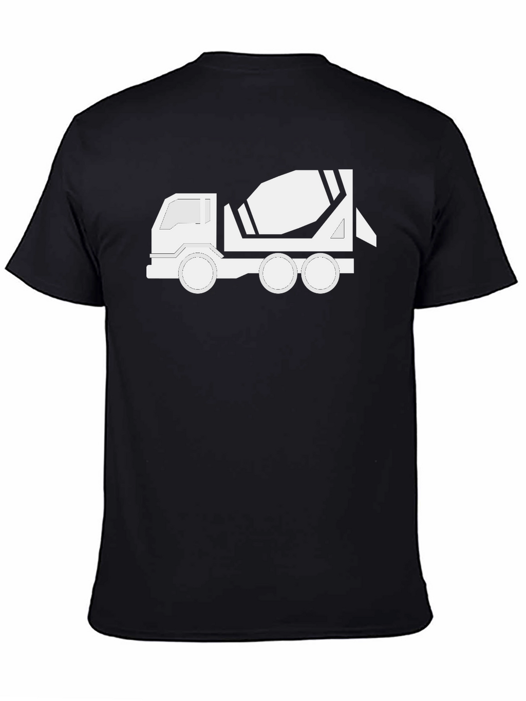 Black T-Shirt with Cement Truck Graphic