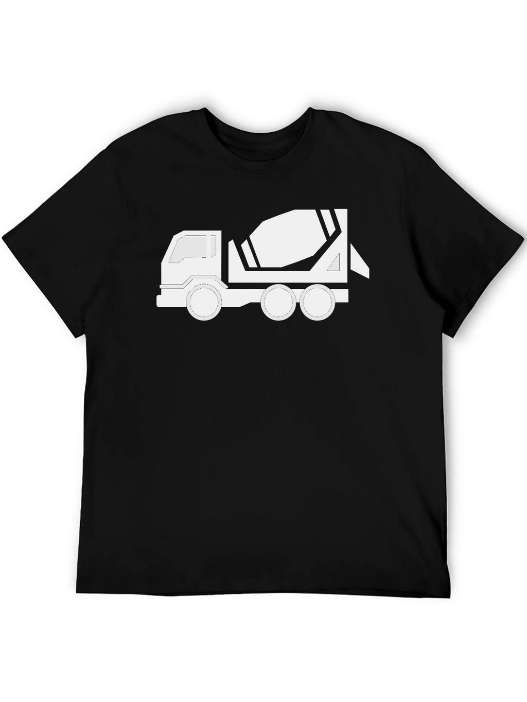 Black T-Shirt with Cement Truck Graphic