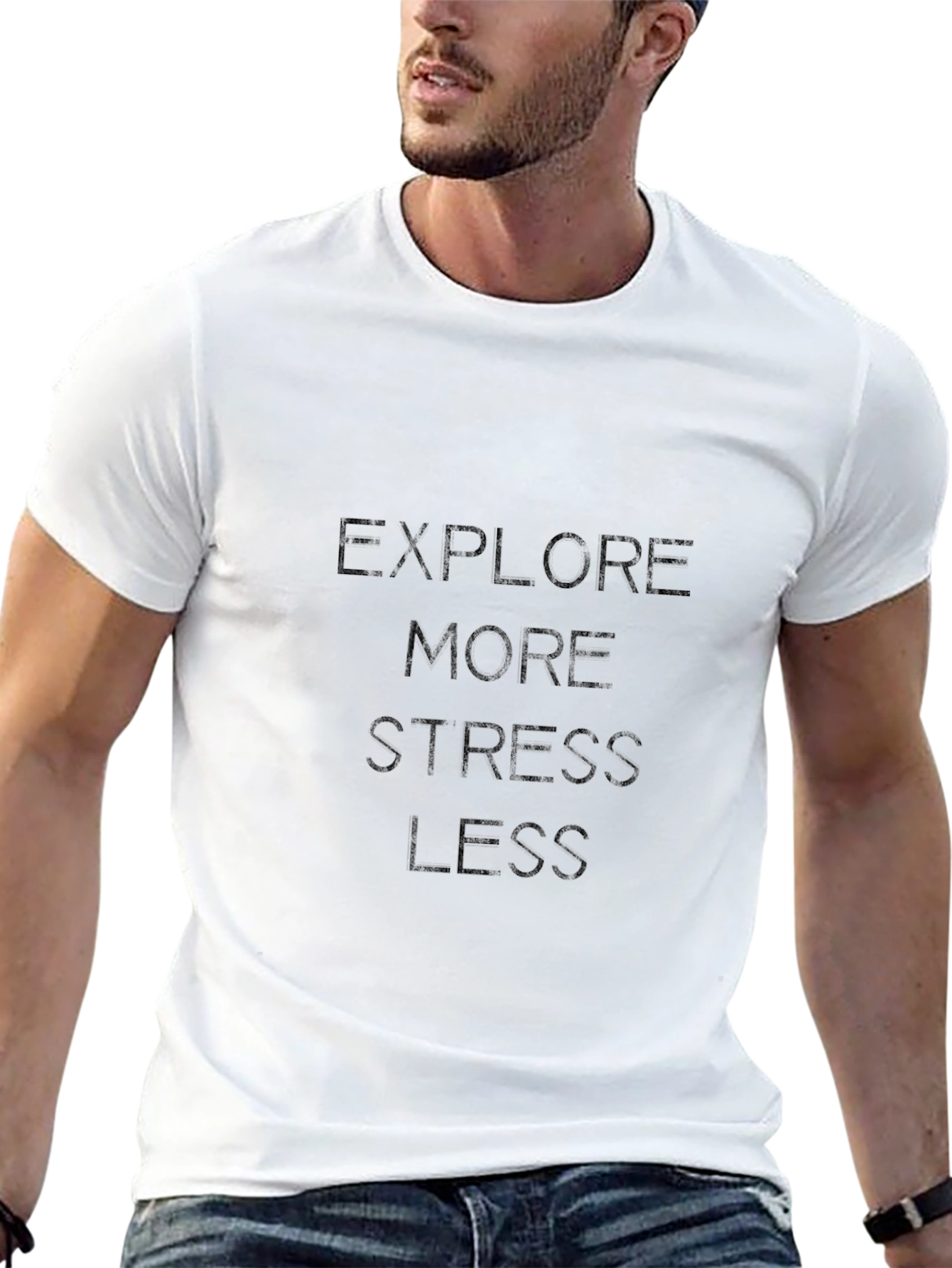 Explore More Stress Less Graphic Tee
