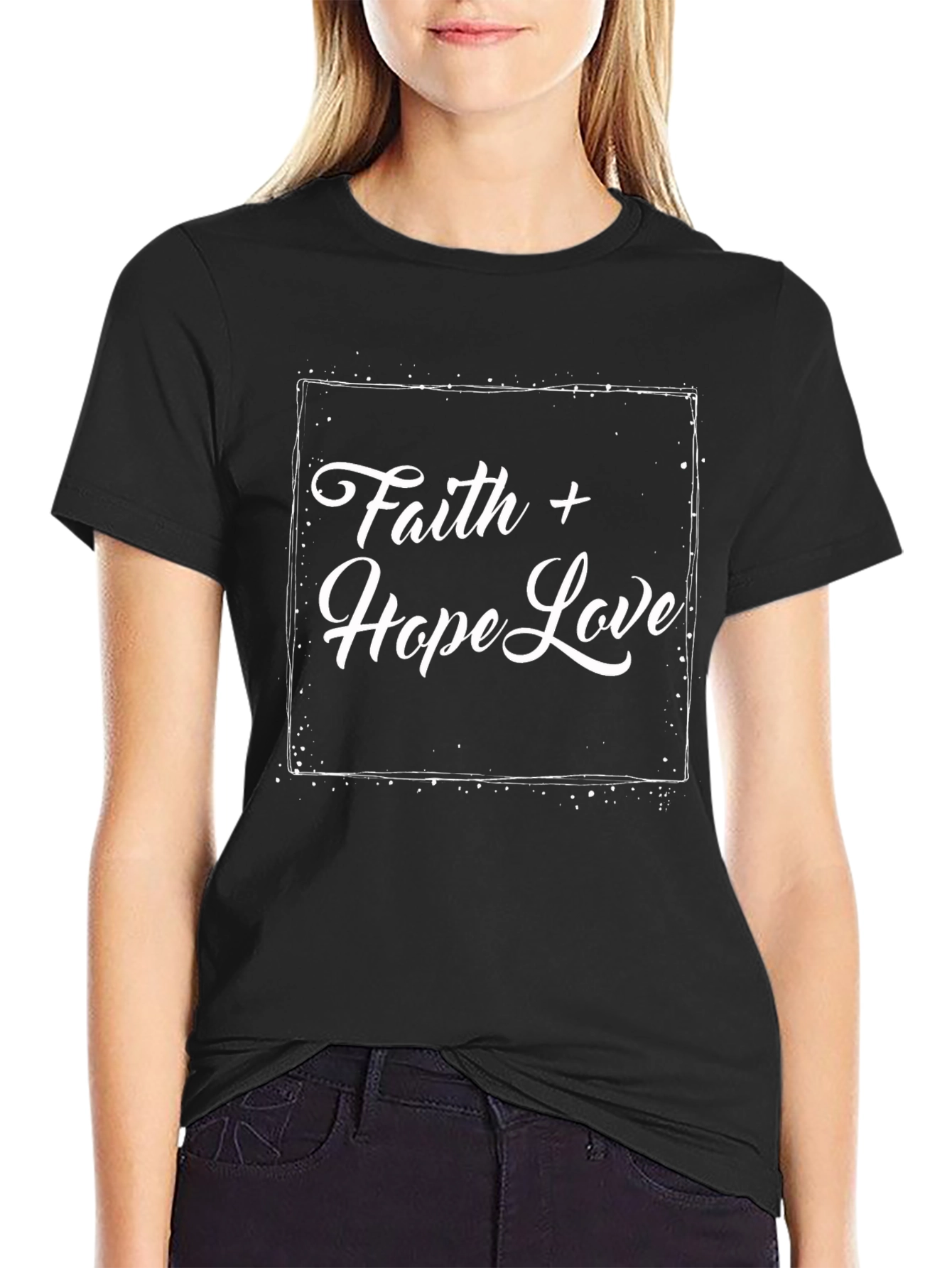 Faith Hope Love Black T-Shirt