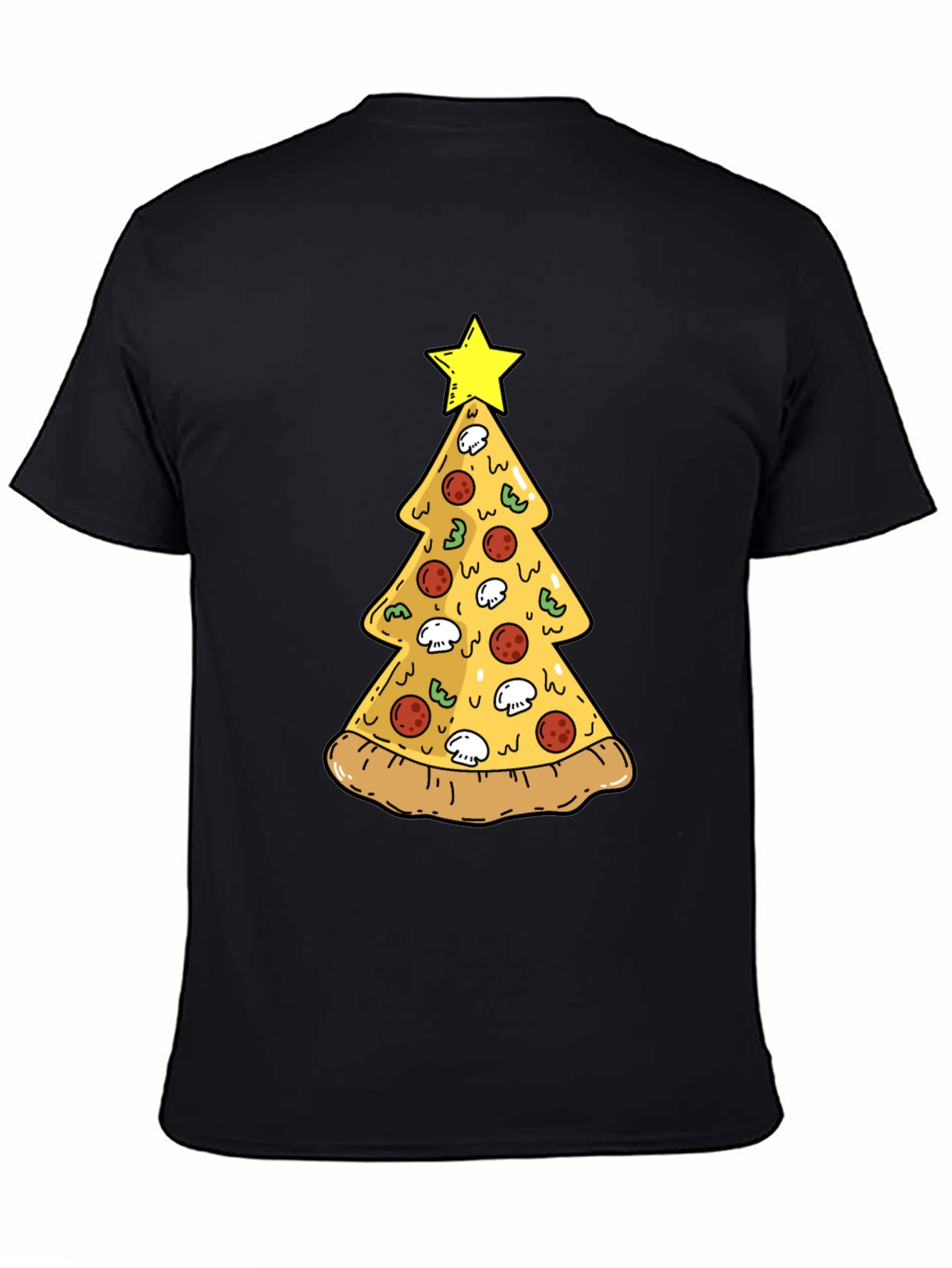 Pizza Christmas Tree T-Shirt - Festive Holiday Tee