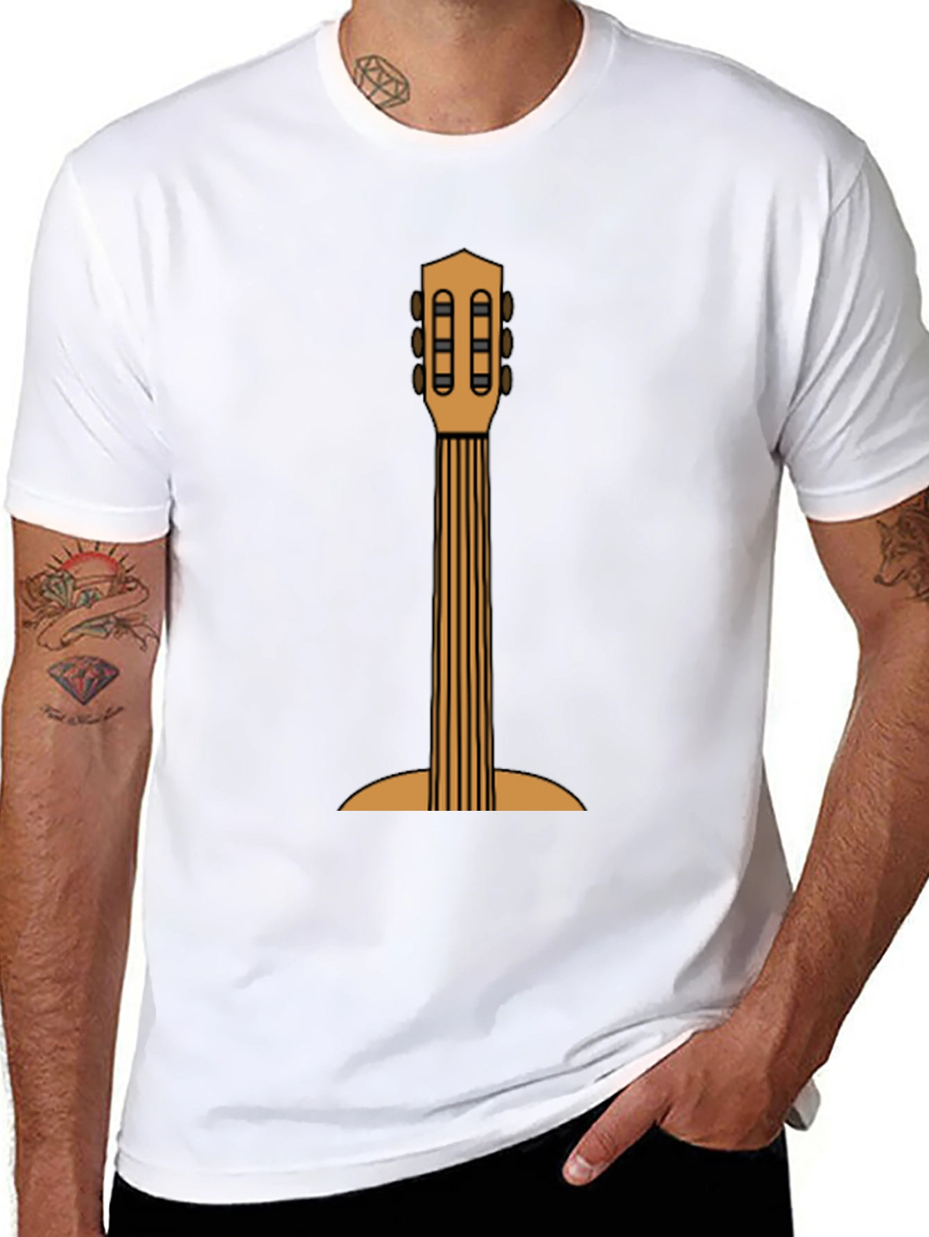 Guitar Graphic Print T-Shirt