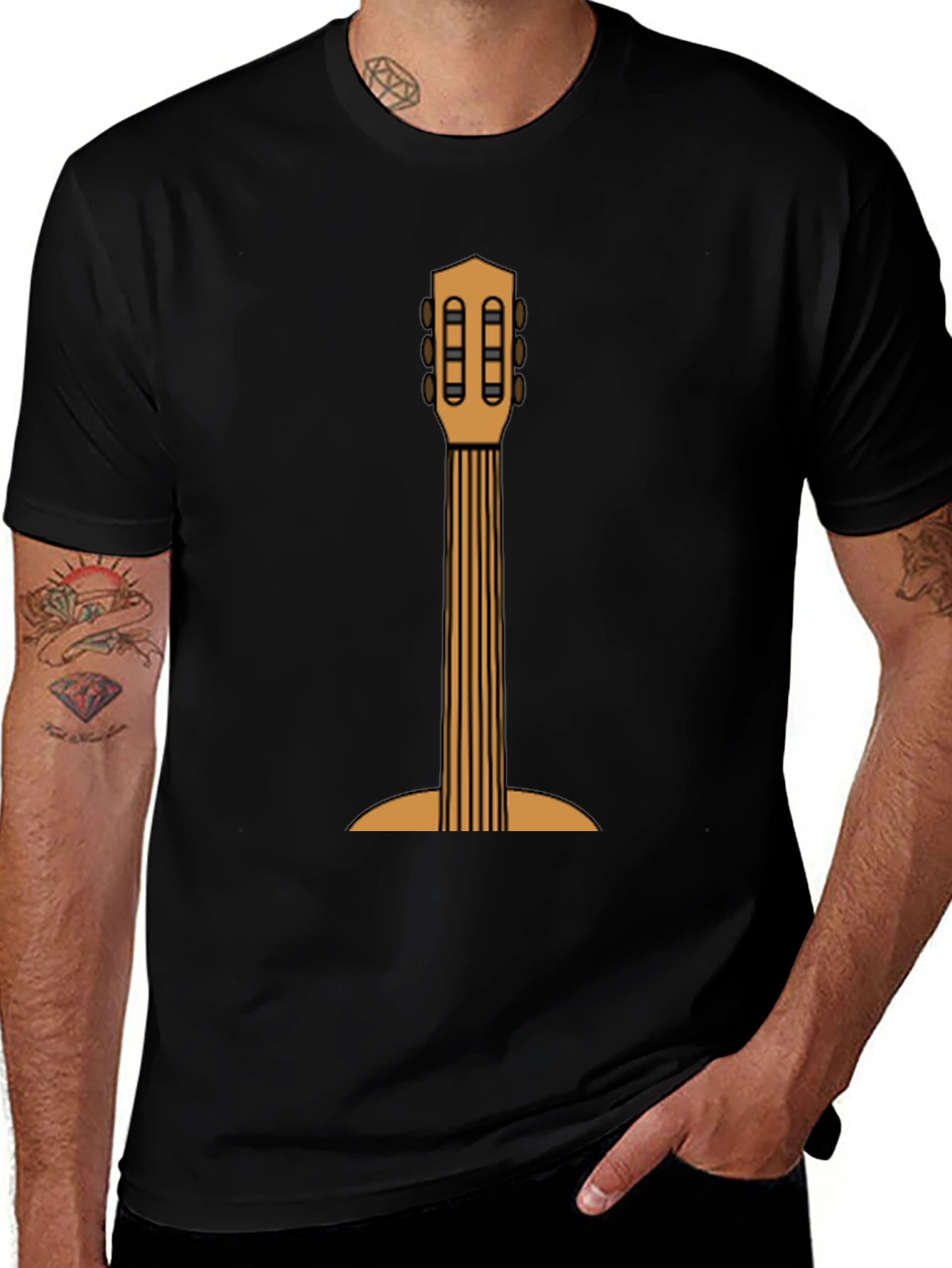 Guitar Graphic Print T-Shirt