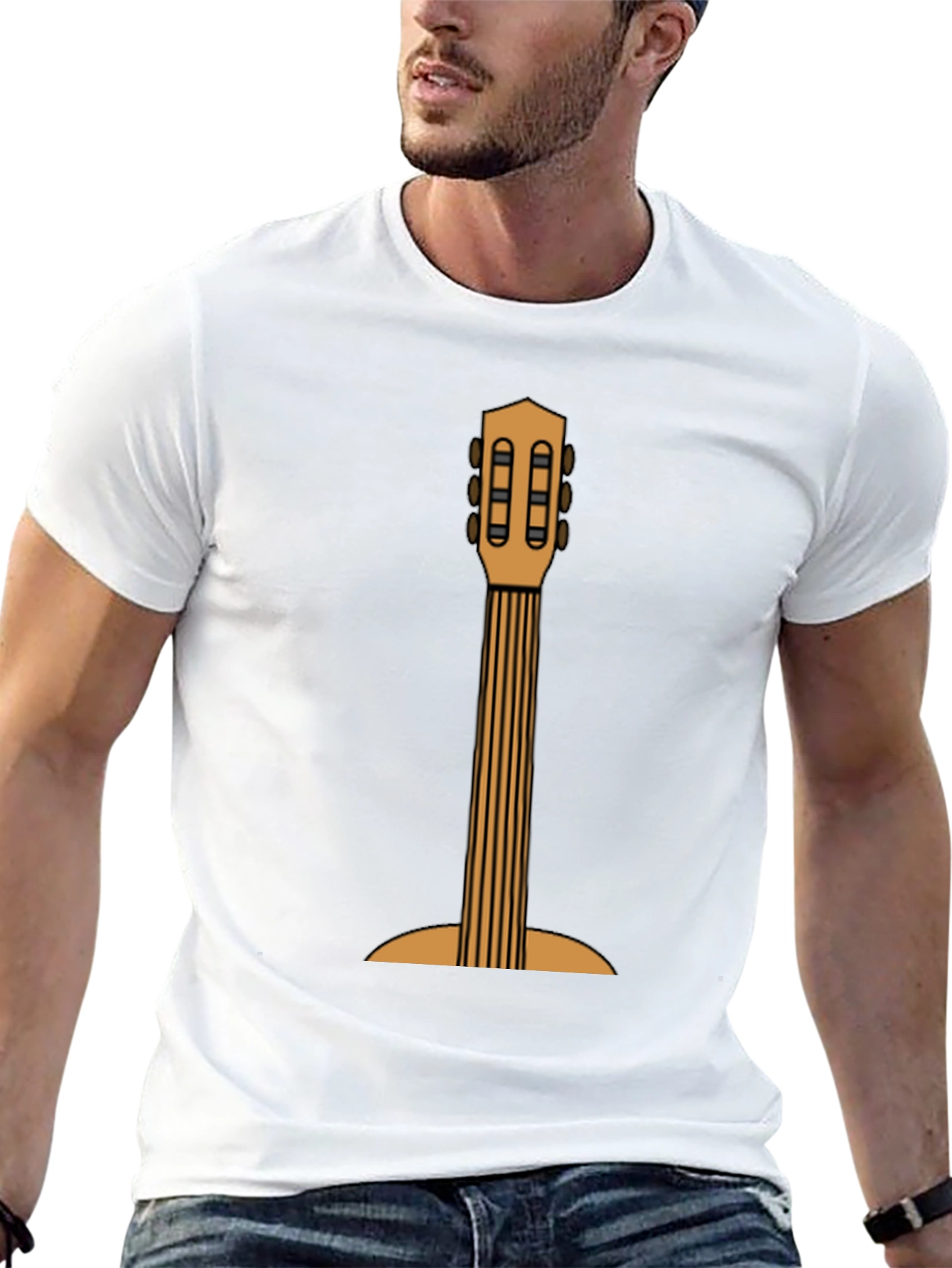 Guitar Graphic Print T-Shirt