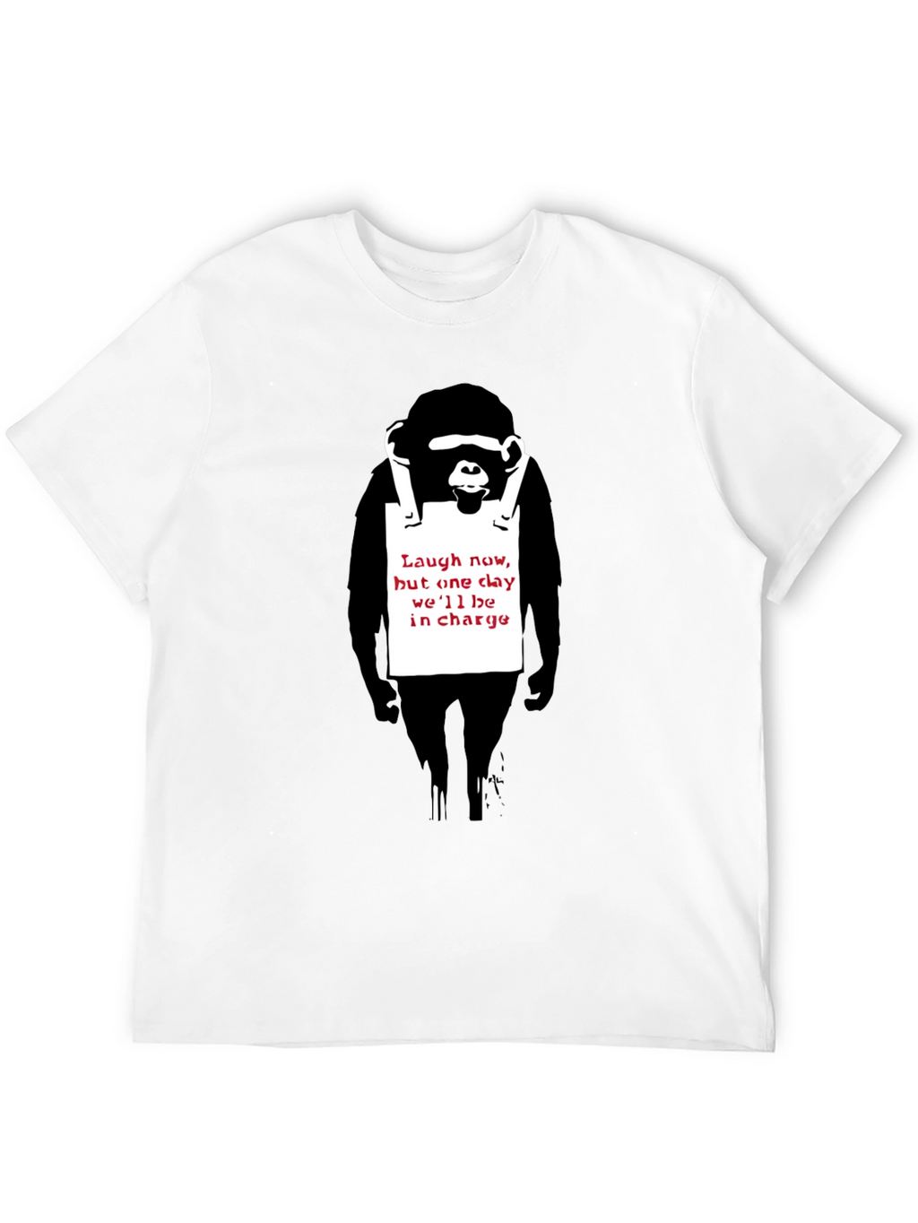 Banksy Monkey Laugh Now T-Shirt - Graphic Tee