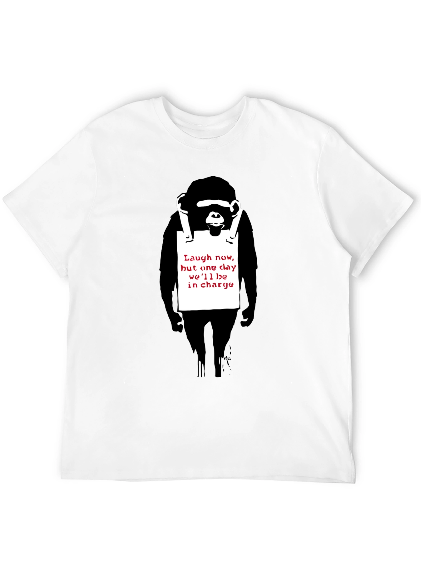 Banksy Monkey Laugh Now T-Shirt - Graphic Tee