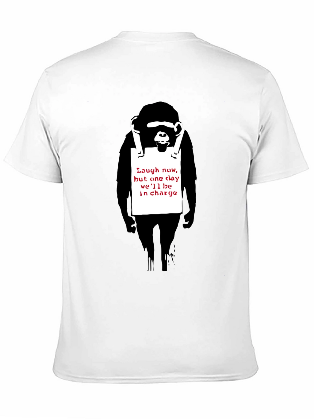 Banksy Monkey Laugh Now T-Shirt - Graphic Tee