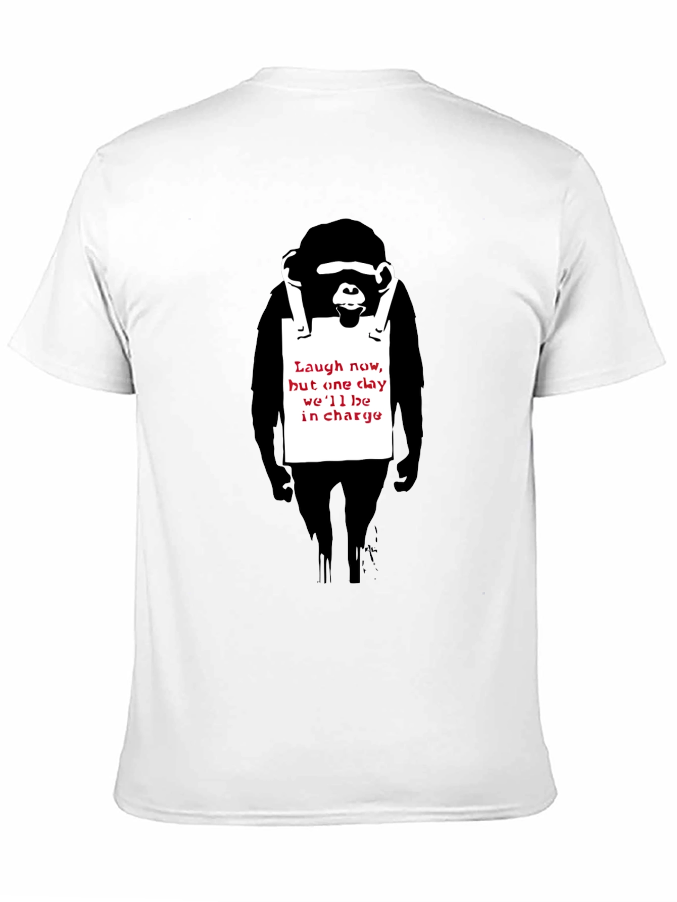 Banksy Monkey Laugh Now T-Shirt - Graphic Tee