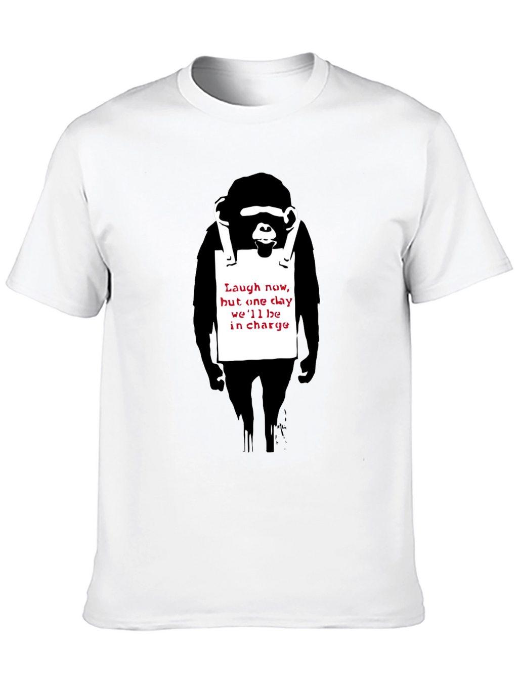 Banksy Monkey Laugh Now T-Shirt - Graphic Tee