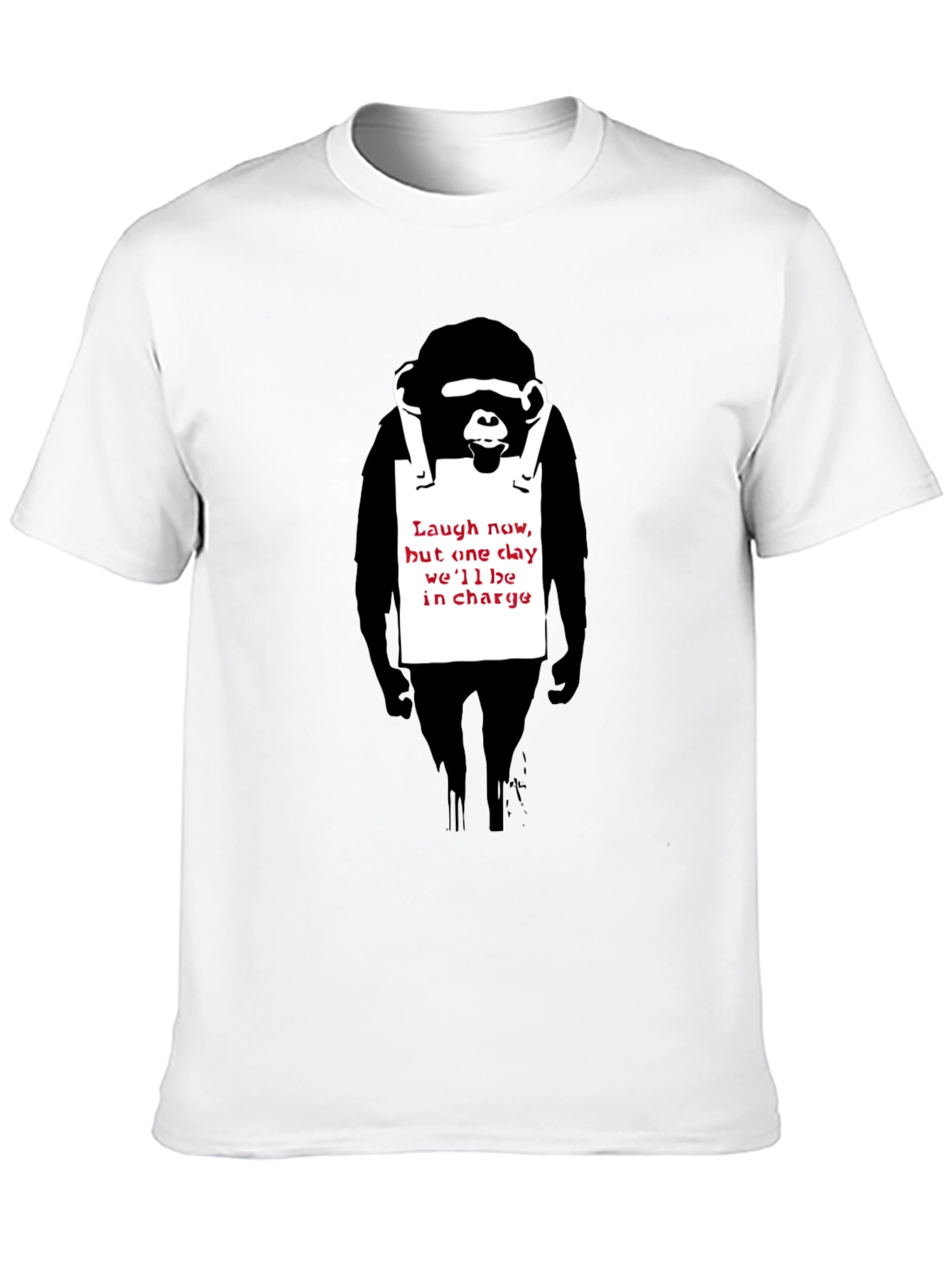 Banksy Monkey Laugh Now T-Shirt - Graphic Tee