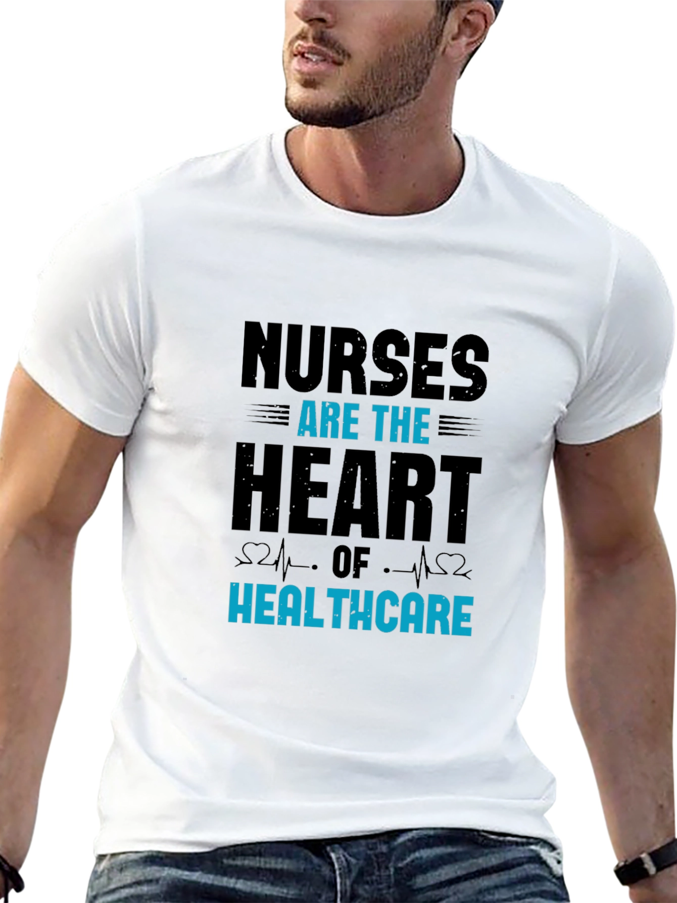 Nurses Heart of Healthcare Graphic T-Shirt