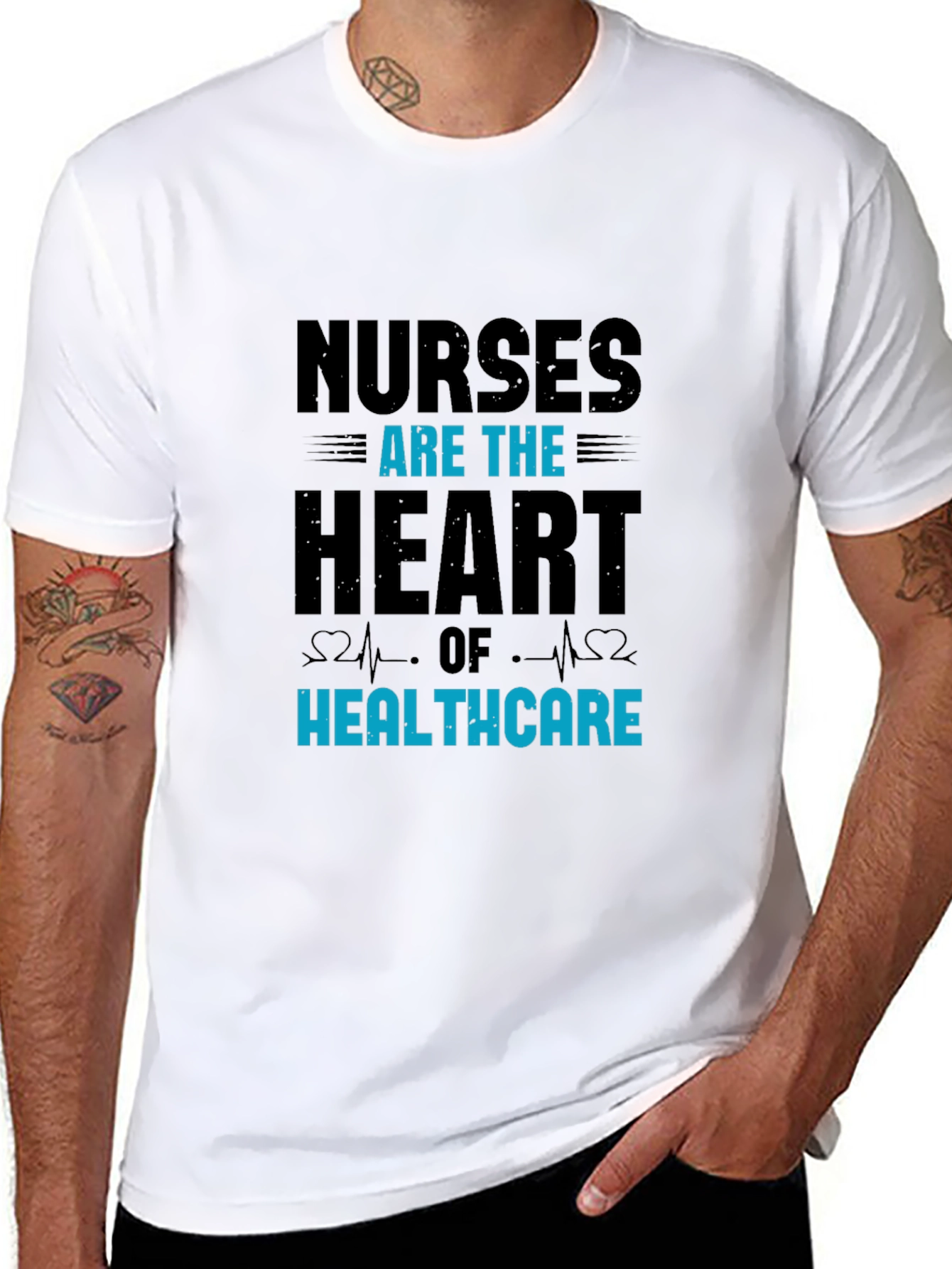 Nurses Heart of Healthcare Graphic T-Shirt