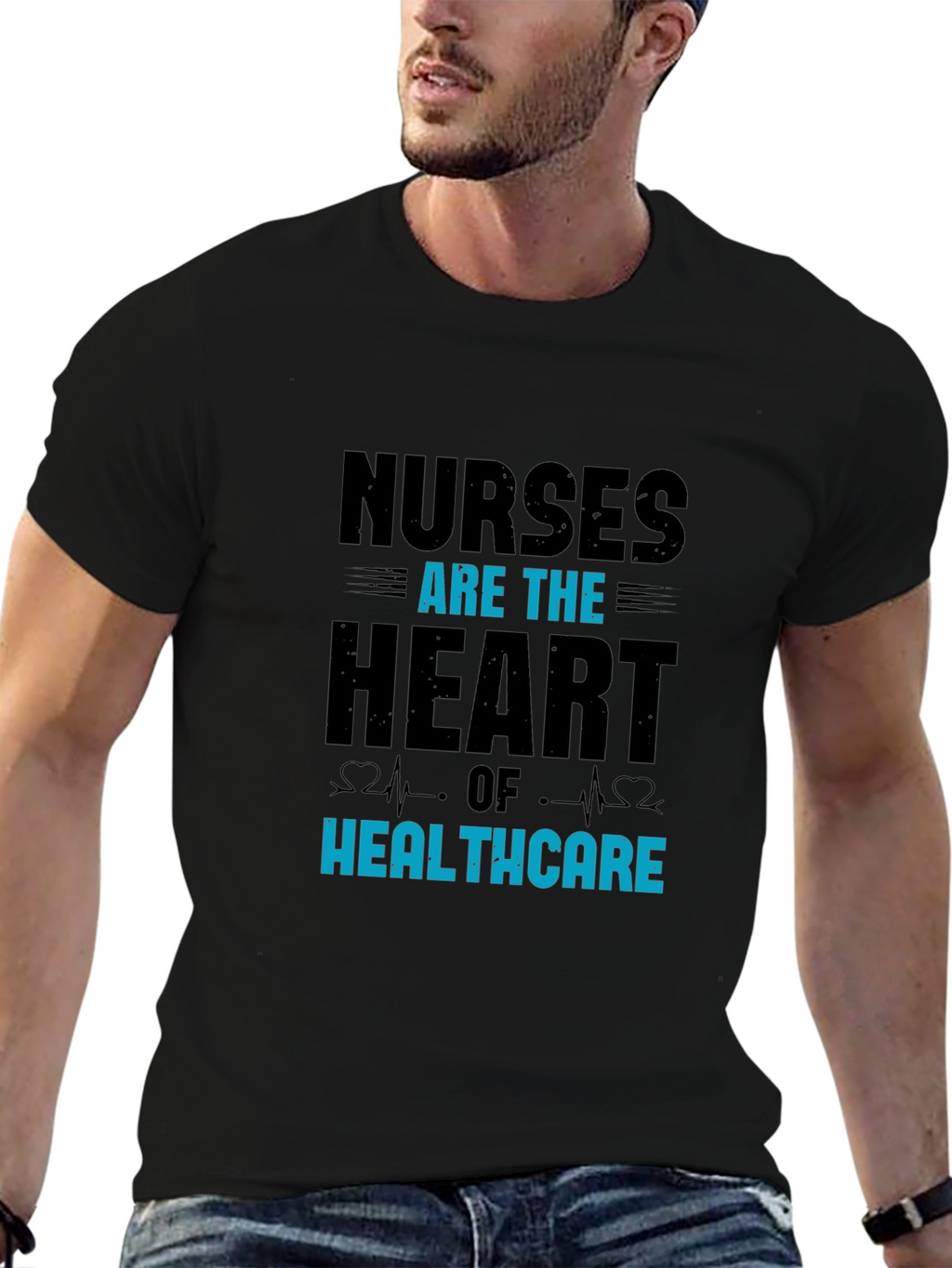 Nurses Heart of Healthcare Graphic T-Shirt