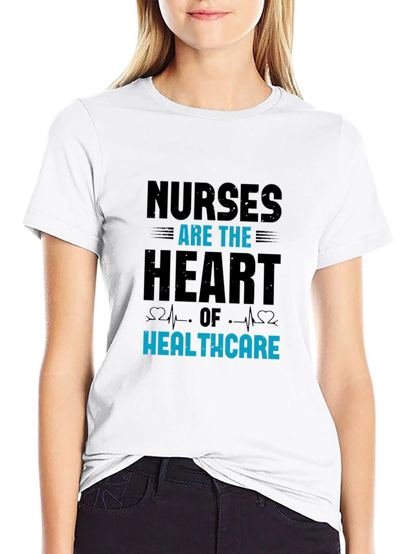 Nurses Heart of Healthcare Graphic T-Shirt