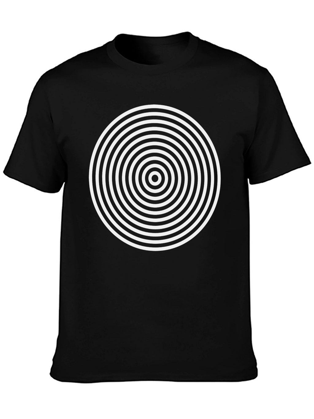 Optical Illusion Graphic Tee - Black