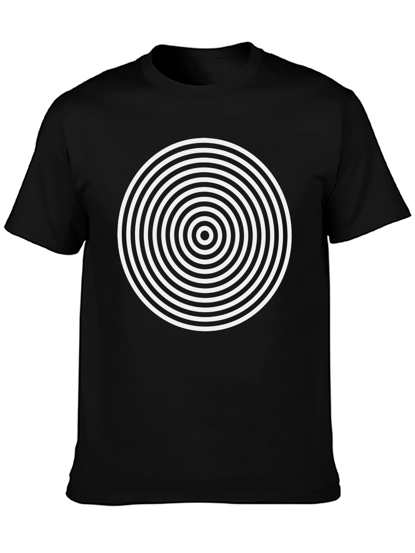 Optical Illusion Graphic Tee - Black
