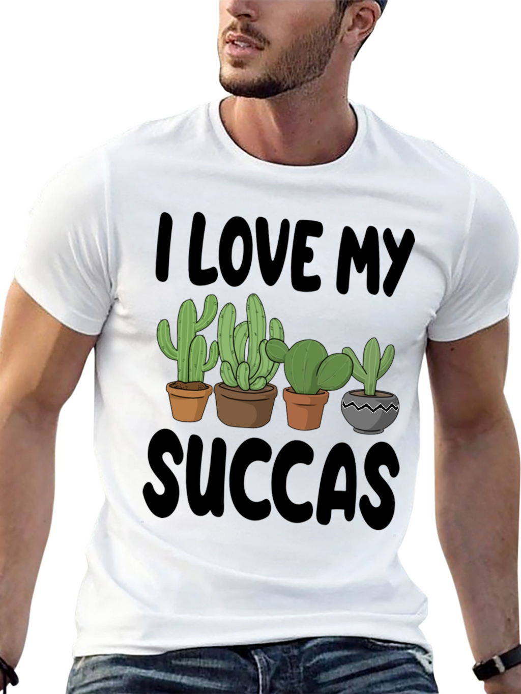 I Love My Succas T-Shirt - Cactus Lover Tee