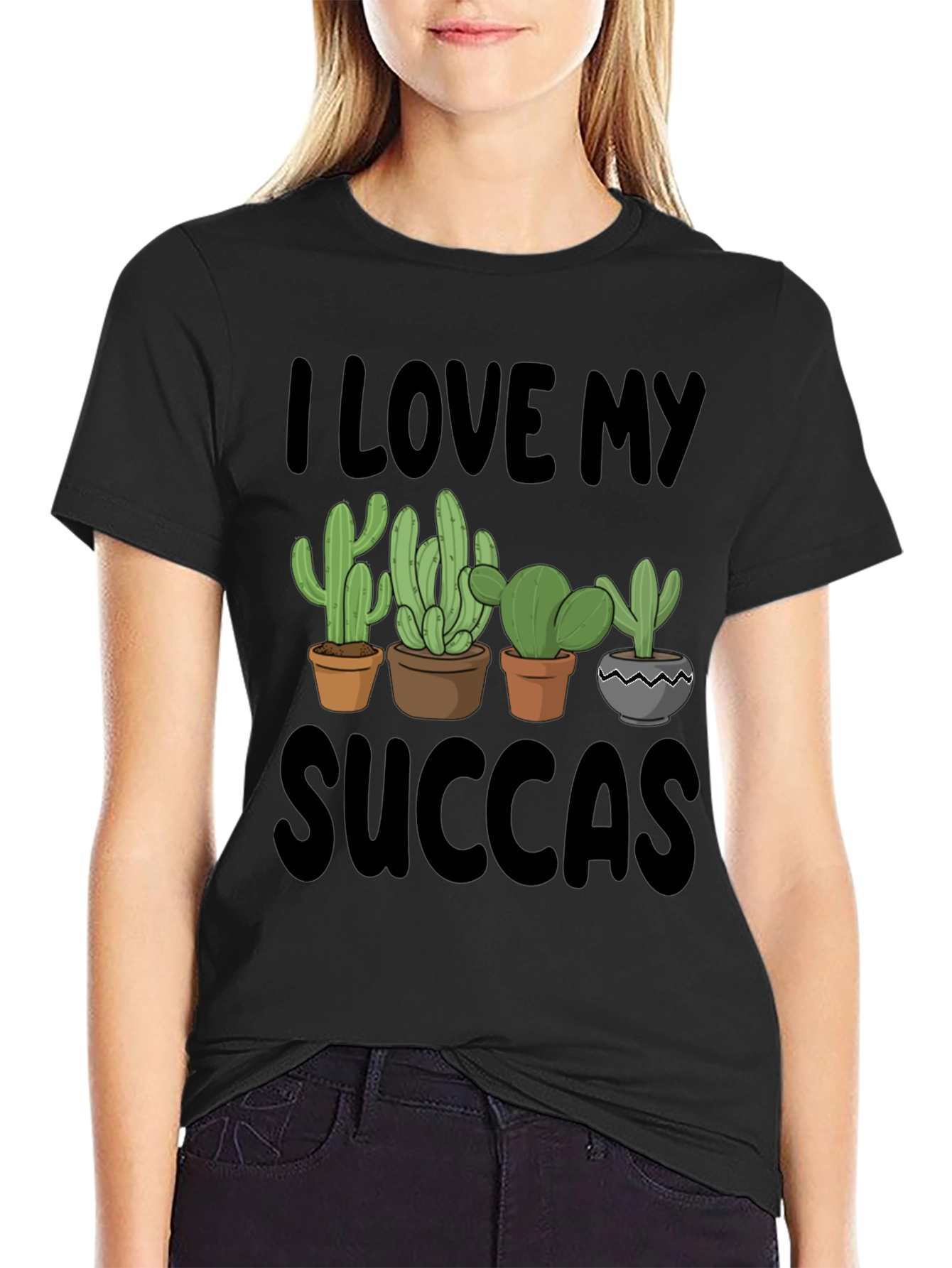 I Love My Succas T-Shirt - Cactus Lover Tee