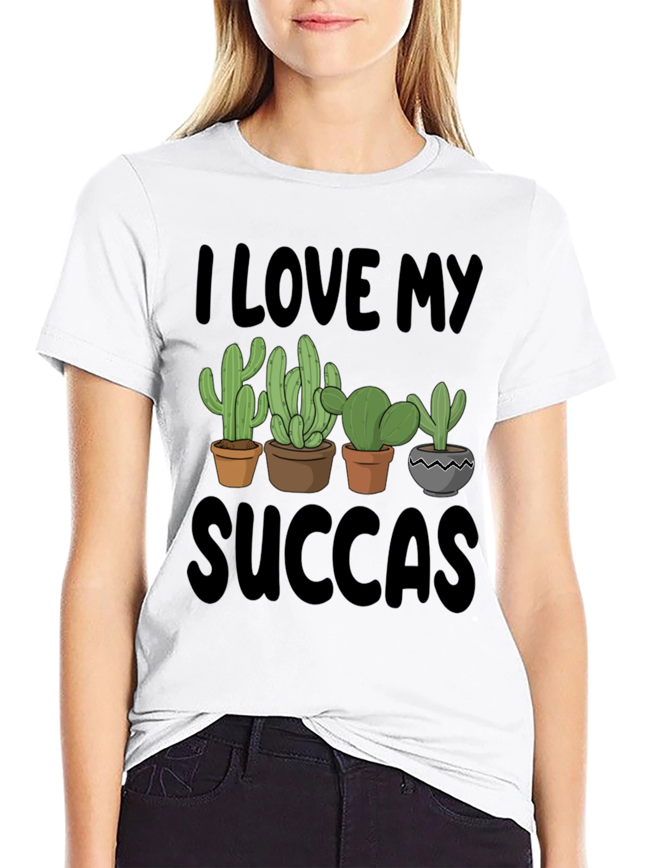 I Love My Succas T-Shirt - Cactus Lover Tee