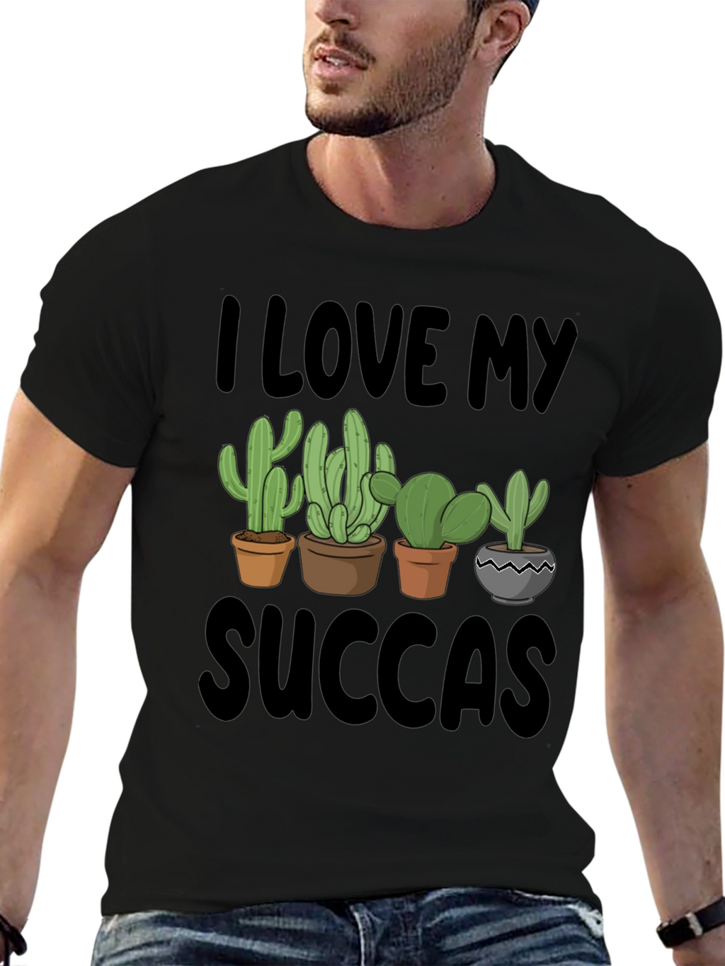 I Love My Succas T-Shirt - Cactus Lover Tee