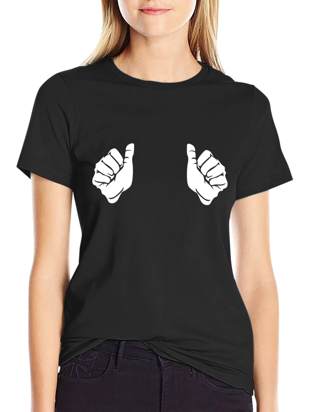Thumbs Up Graphic Tee - Funny Novelty Shirt