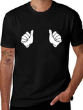Thumbs Up Graphic Tee - Funny Novelty Shirt