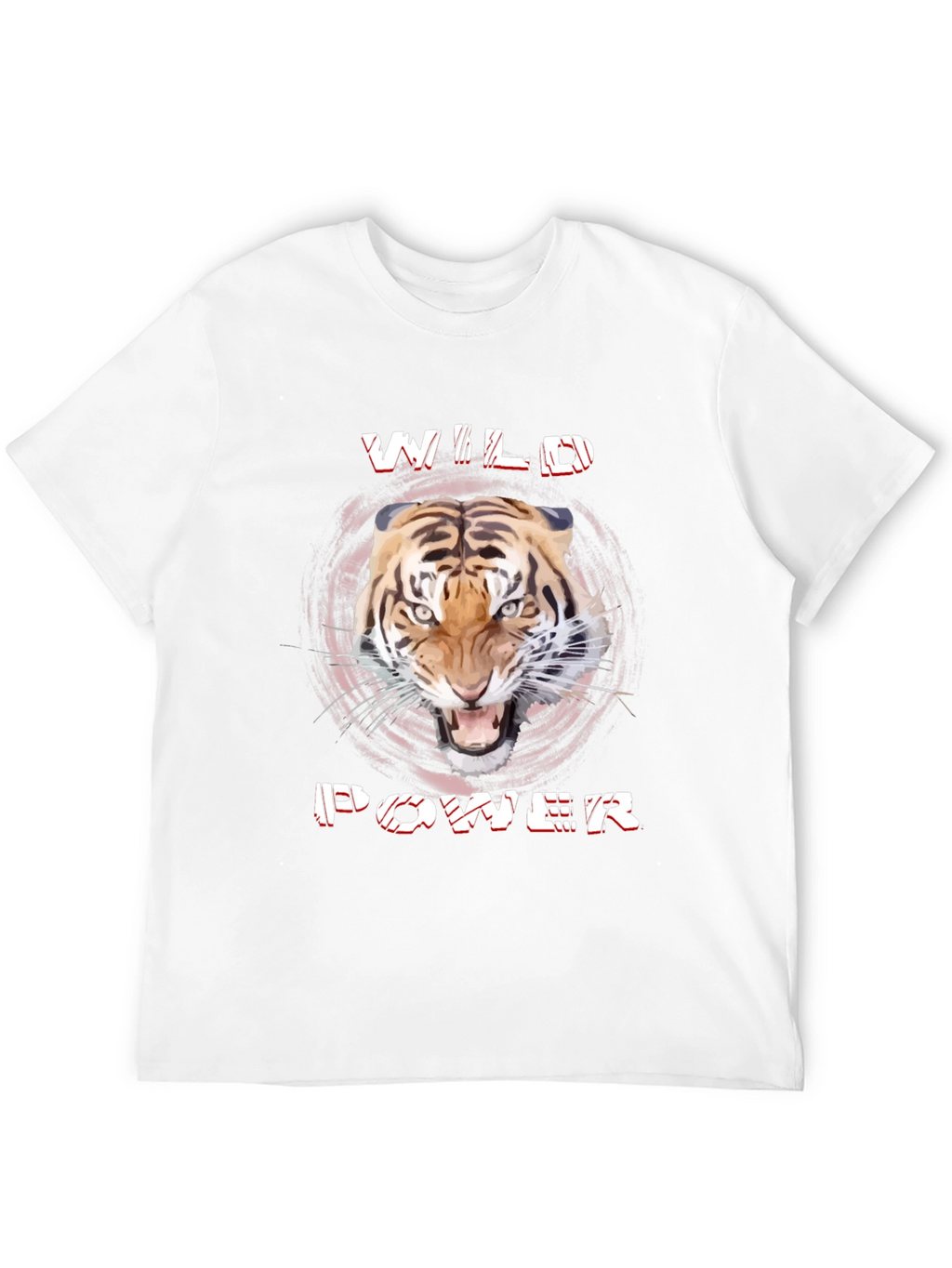 Wild Power Tiger Graphic Tee - Black