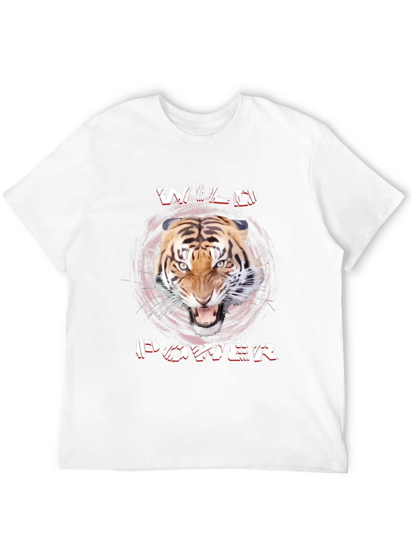 Wild Power Tiger Graphic Tee - Black