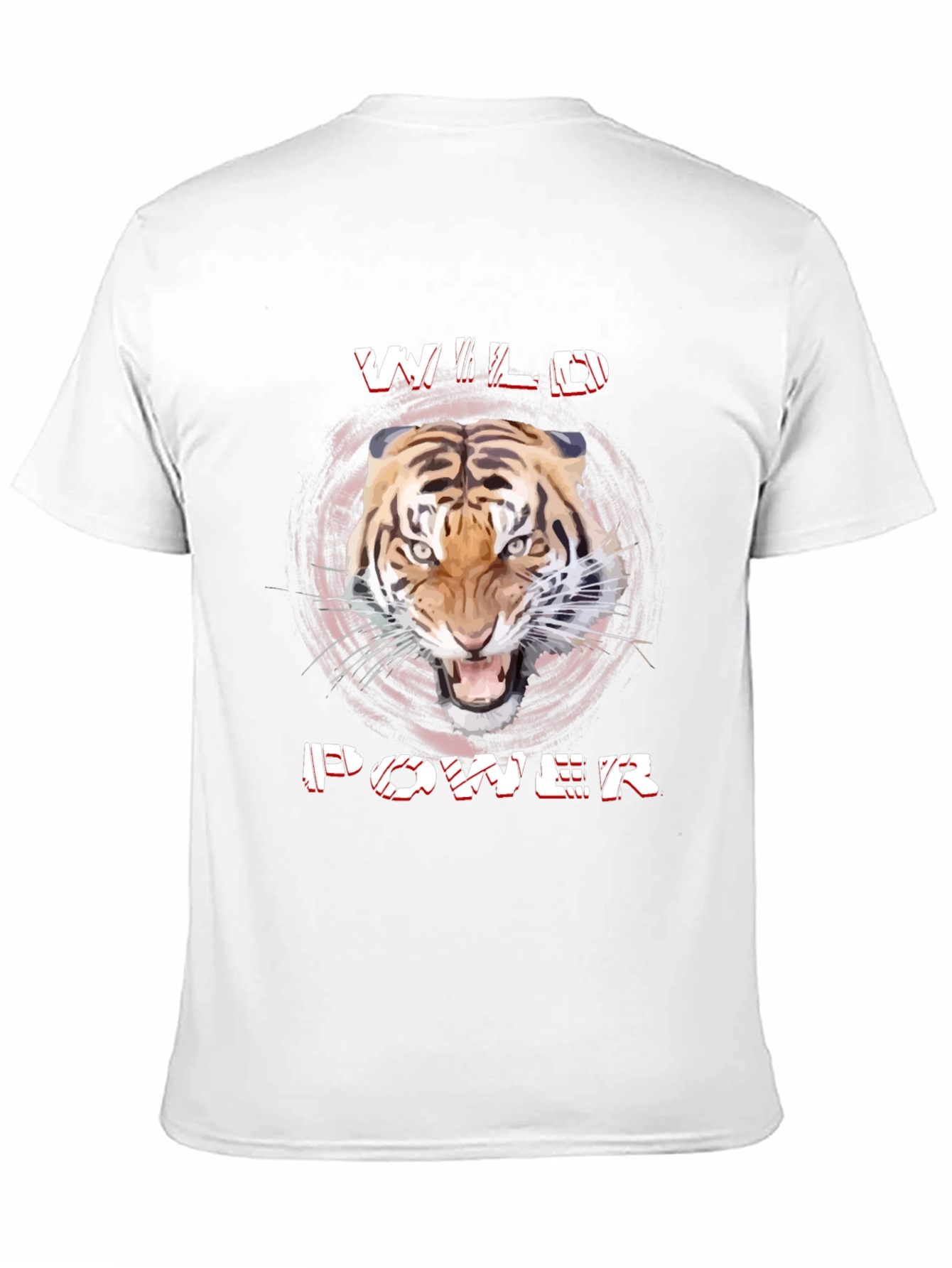Wild Power Tiger Graphic Tee - Black