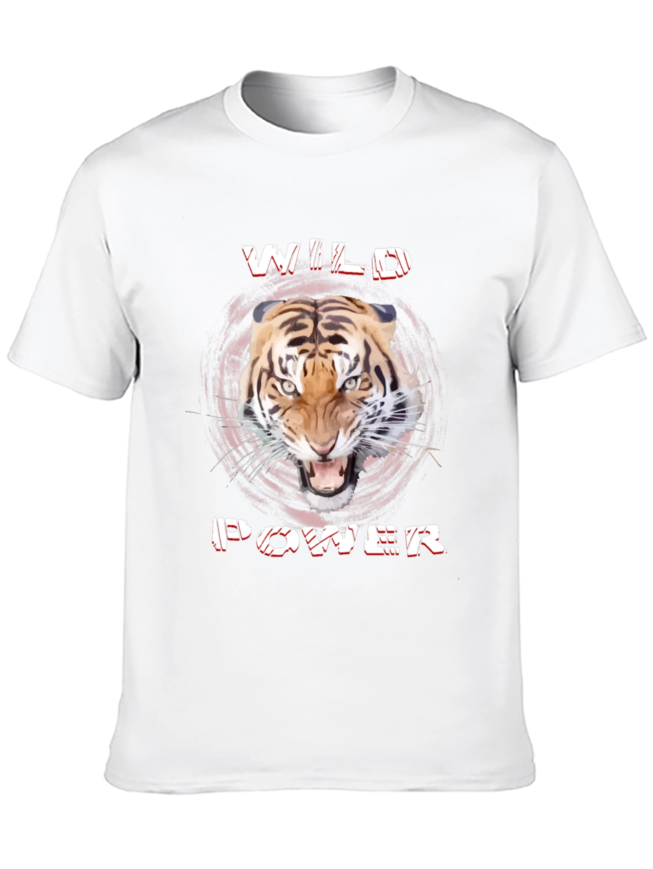 Wild Power Tiger Graphic Tee - Black