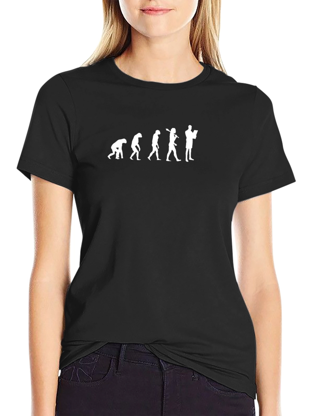 Evolution of Man Reading T-Shirt