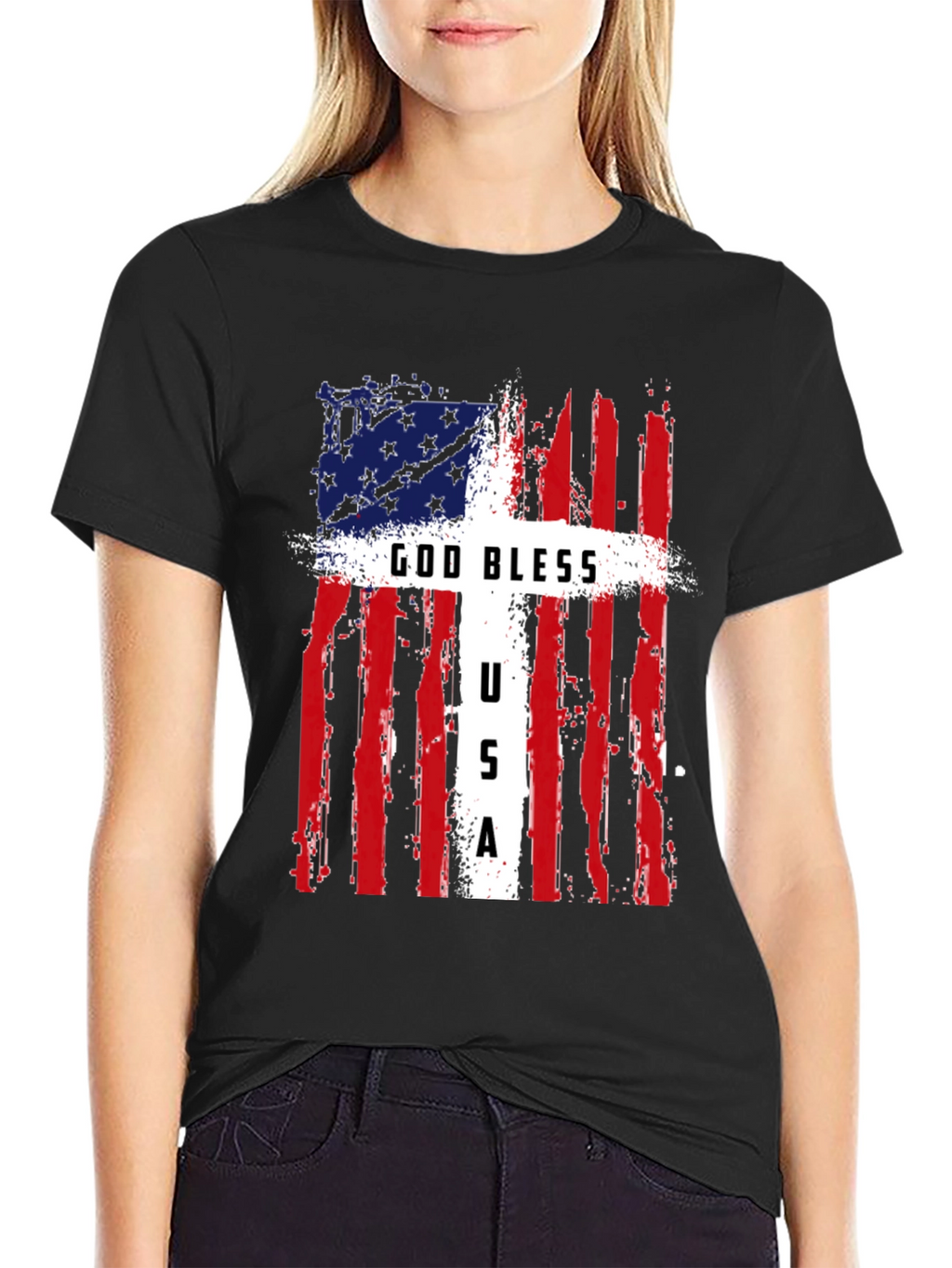 God Bless USA Patriotic T-Shirt