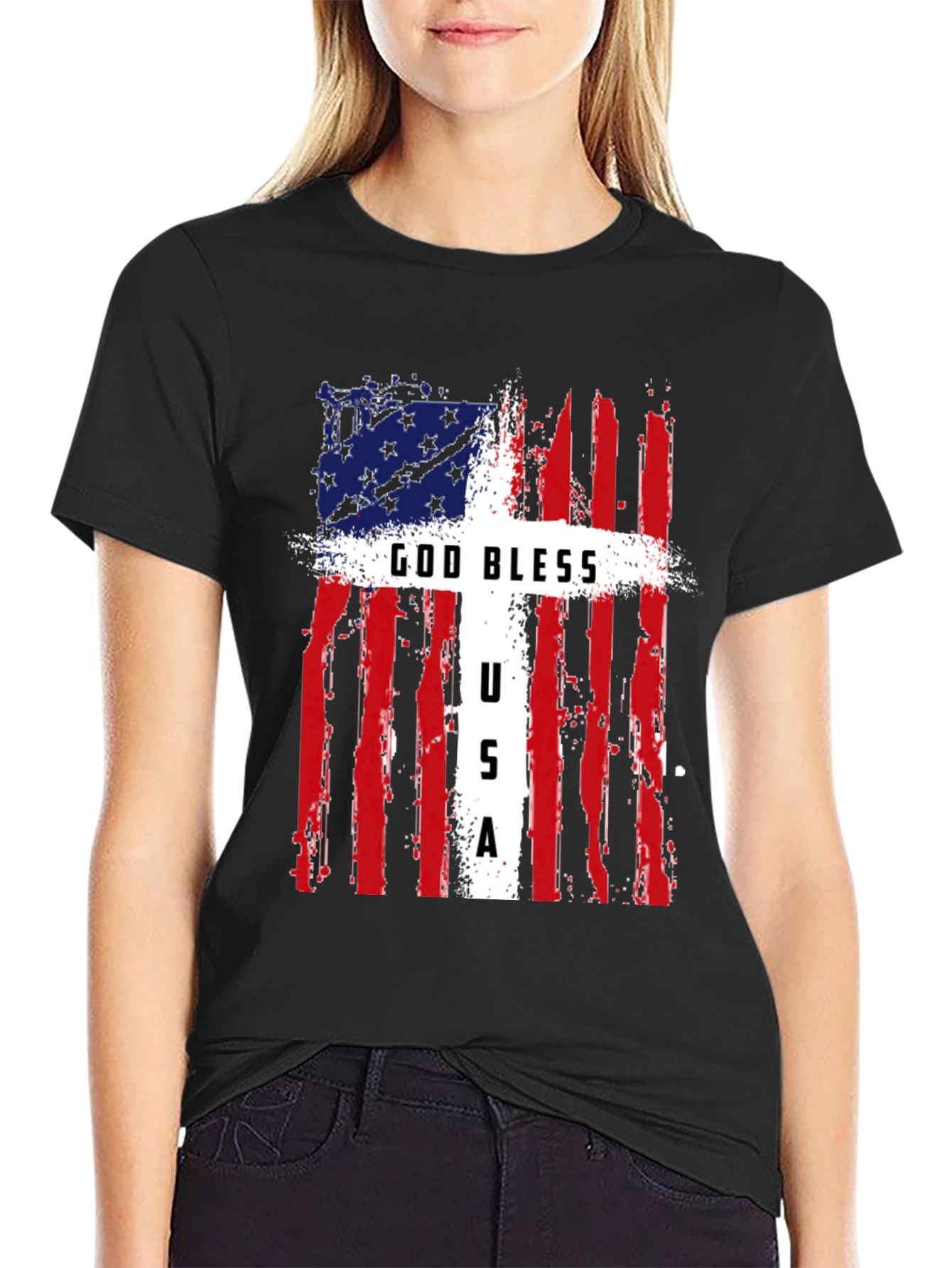 God Bless USA Patriotic T-Shirt