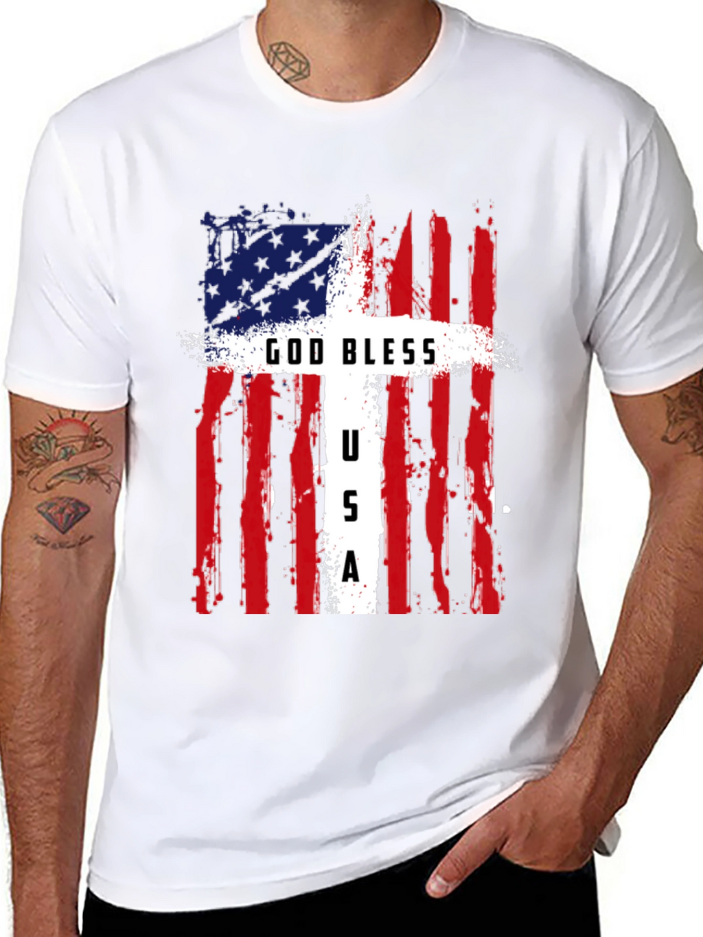God Bless USA Patriotic T-Shirt