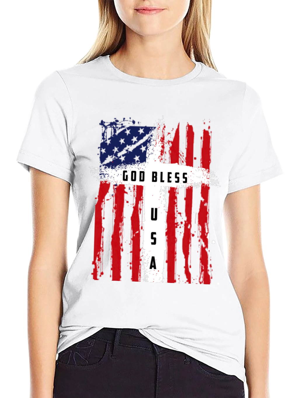 God Bless USA Patriotic T-Shirt